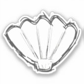 Seashell Sketch Sticker (Voorkant)