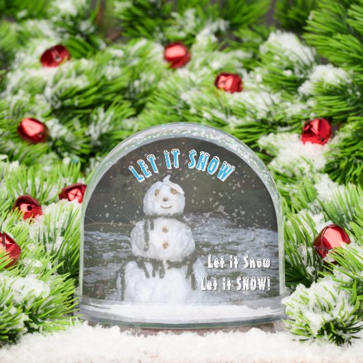 Seashell Snowman Let It Snow PHOTO Reverse Side (Noël)