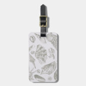 Seashell Soft Antiek Art Beach Shells Bagagelabel (Voorkant verticaal)