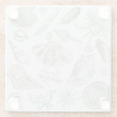 Seashell Soft Antiek Art Beach Shells Glazen Onderzetter (Achterkant)