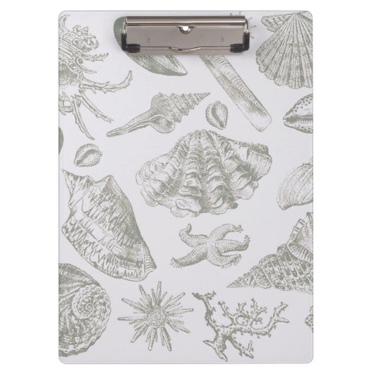 Seashell Soft Antiek Art Beach Shells Klembord (Voorkant)