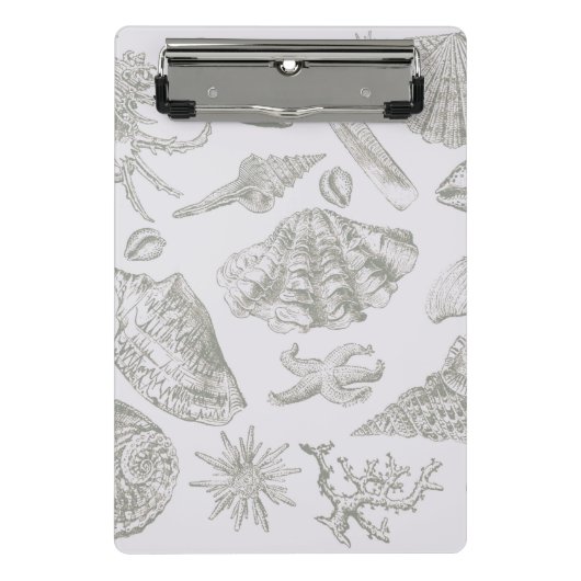 Seashell Soft Antiek Art Beach Shells Mini Klembord (Voorkant)