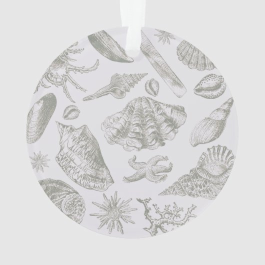 Seashell Soft Antiek Art Beach Shells Ornament (achterkant)