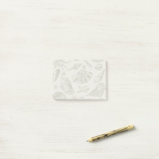 Seashell Soft Antiek Art Beach Shells Post-it® Notes (Op bureau)