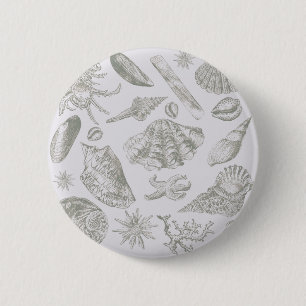 Seashell Soft Antiek Art Beach Shells Ronde Button 5,7 Cm
