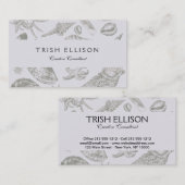 Seashell Soft Antiek Art Beach Shells Visitekaartje (Voorkant / Achterkant)