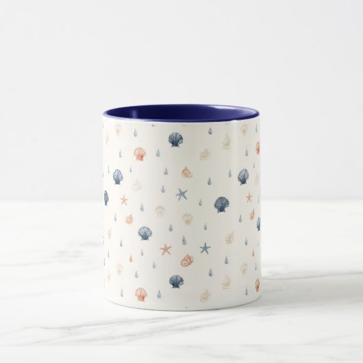 Seashell Starfish Seamless Pattern Mok (Midden)
