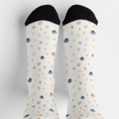 Seashell Starfish Seamless Pattern Sokken (Top)