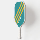 Seashell Sunrise Stripes met naam Pickleball Paddle (Links)