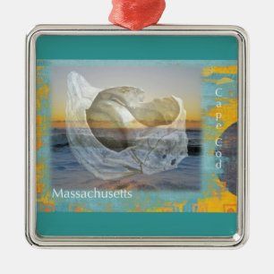 Seashell & Surf - Cape Cod Massachusetts Metalen Ornament