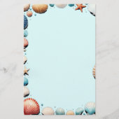 Seashell Symphony Stationery Briefpapier (Achterkant)
