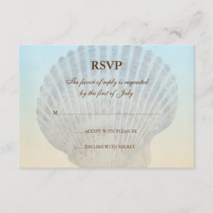 Seashell Tropical Beach Weddenrenkaart RSVP Kaartje