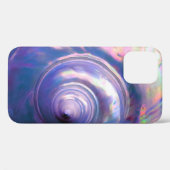 Seashell tropical parelmoer look paarse roze Case-Mate iPhone case (Achterkant (horizontaal))
