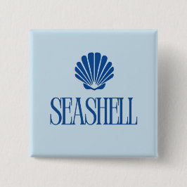 Seashell Vierkante Button 5,1 Cm