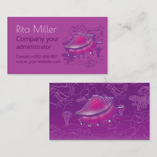 Seashell Visitekaartje (Voorkant / Achterkant)