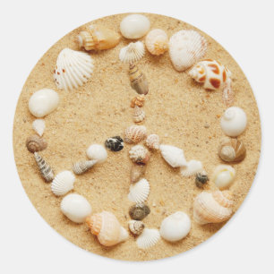 Seashell Vredesbord Sticker