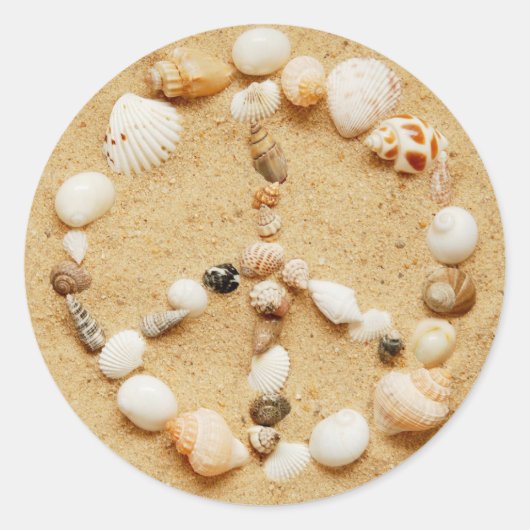 Seashell Vredesbord Sticker (Voorkant)