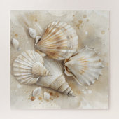 Seashell Waterverf Coastal Legpuzzel (Horizontaal)