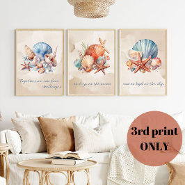 Seashell Waterverf Quote (3 van 3) Wall Art Poster
