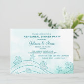 Seashell Wave Invitation Kaart (Staand voorkant)
