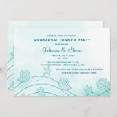 Seashell Wave Invitation Kaart (Voorkant / Achterkant)