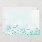 Seashell Wave Invitation Kaart (Achterkant)