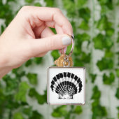 Seashell - zwart-wit sleutelhanger (Hand)
