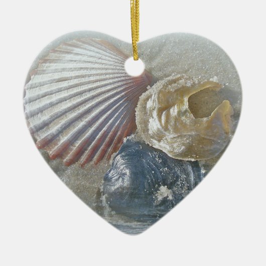 Seashellen en Surf Keramisch Ornament (Voorkant)