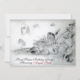 SEASHELLEN ZWEET SIXTEEN PARTIJ, Ruby Monogram Kaart