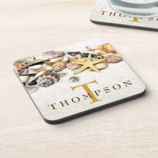 Seashells Aangepaste Onderzetters (Linkerzijde)