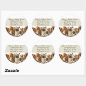 Seashells Adresetiketten, lint Ronde Sticker (Vel)