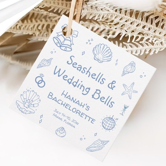 Seashells Bachelorette Party Bedankjes Labels