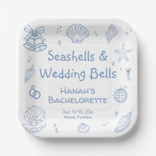 Seashells Bachelorette Party Papieren Bordje