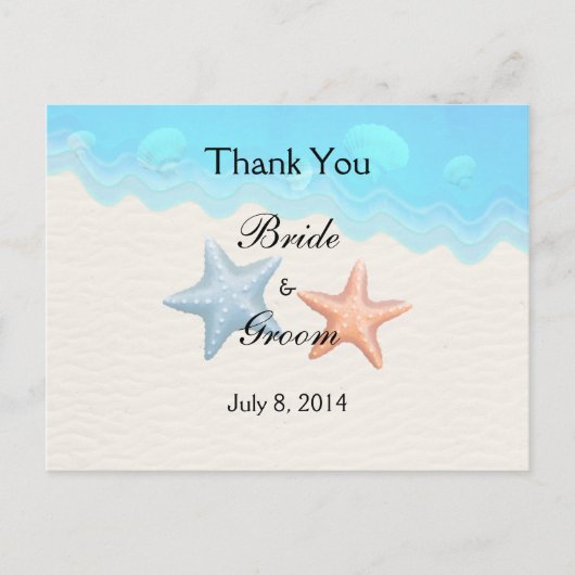 Seashells Beach Dank u Briefkaart (Voorkant)