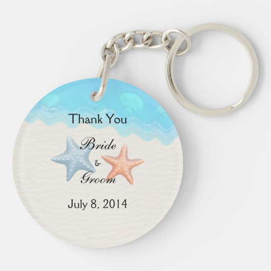 Seashells Beach Dank u Sleutelhanger (Achterkant)