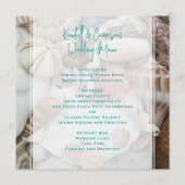 Seashells Beach Menu Mariage à thème Modèle (Devant)