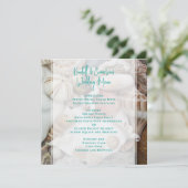 Seashells Beach Menu Mariage à thème Modèle (Debout devant)