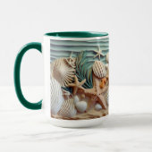 Seashells Beach Mug 3D - Sip Ocean Breeze (Gauche)
