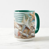 Seashells Beach Mug 3D - Sip Ocean Breeze (Devant droit)