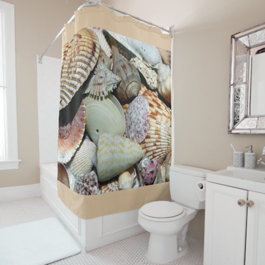 Seashells Beach Ocean Douche rideau (En situation)