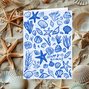 Seashells Beach Shells Ocean Happy Birthday Kaart