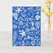 Seashells Beach Shells Ocean Happy Birthday Kaart (Gele Bloem)