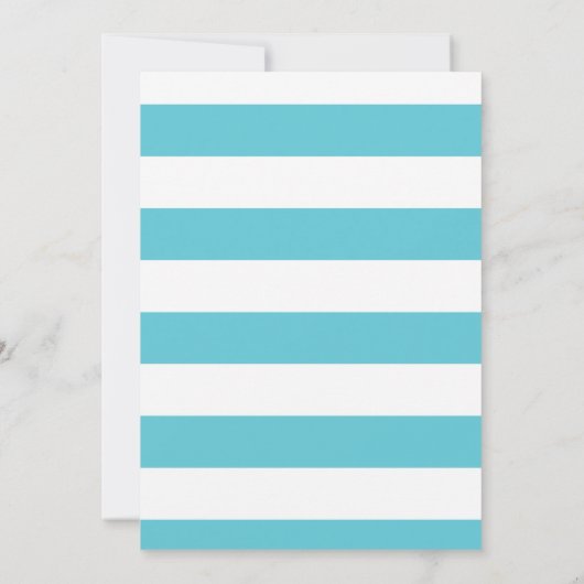 Seashells Beach Wedding Invitation Pink Blue White (Dos)