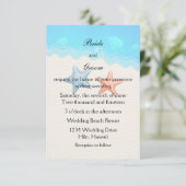 Seashells Beach Wedding Kaart (Staand voorkant)