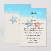 Seashells Beach Wedding Kaart (Voorkant / Achterkant)