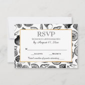 Seashells Beach Wedding Réponse RSVP (Devant)