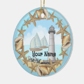 Seashells Biloxi Lighthouse Ornament (Links)