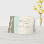 Seashells Bonne 50e anniversaire Mariage Carte (Fleur jaune)