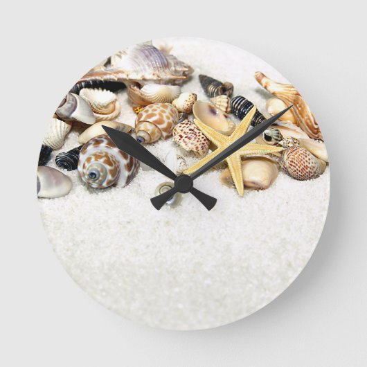 Seashells Clock Ronde Klok (Voorkant)