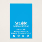 SEASHELLS Écouter collier bijoux carte d'affichage (Dos)